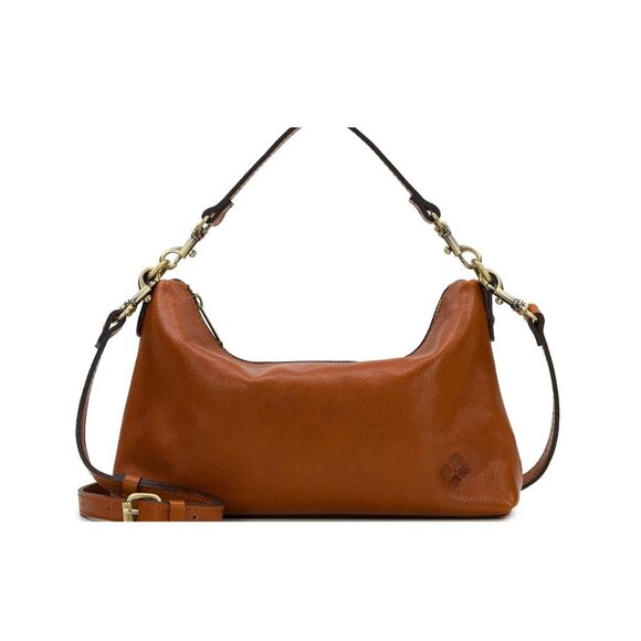 PATRICIA NASH Kolena medium leather shoulder crossbody + Dust bag  COGNAC BROWN - Picture 1 of 14